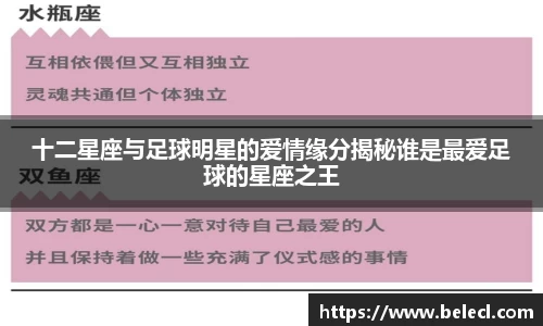 十二星座与足球明星的爱情缘分揭秘谁是最爱足球的星座之王